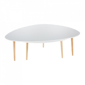 Set 2 măsuţe de cafea, alb și fag, 116x45x66 cm - TP255656 - Img 10