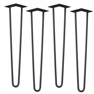 Set 4 bucati picioare Hairpin Model 1, pentru masa  2 brate, 72 cm, negru - P55139976