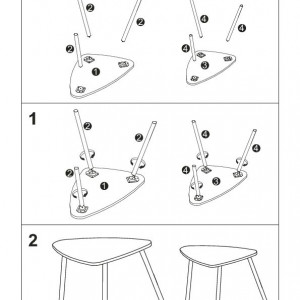Set a două măsuţe de cafea, alb, 46x30x40 cm - TP227894 - Img 11