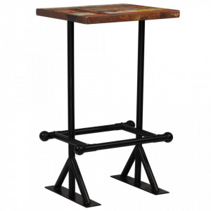 Set de bar, 3 piese, lemn masiv reciclat, multicolor - V245398V - Img 4
