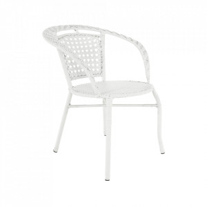 Set de grădină din ratan cu 3 piese, 1 măsuţă şi 2 scaune, alb - TP254779 - Img 18
