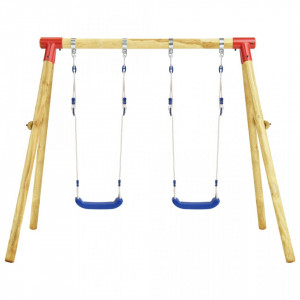 Set de leagăne, 230 x 130 x 166 cm, lemn de pin - V279062V - Img 3