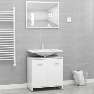 Set mobilier de baie, alb, PAL - V802579V