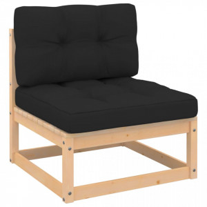 Set mobilier de grădină cu perne, 4 piese, lemn masiv pin - V3083749V - Img 4