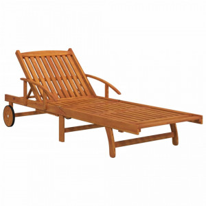 Set șezlonguri, 2 piese, cu masă, lemn masiv de acacia - V3104966V - Img 4