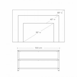 SOCTVI5 - Comoda TV stil Industrial, 100 x 40 x 52 cm - Img 4