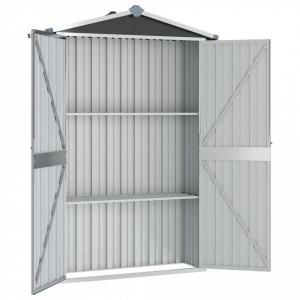 Șopron de grădină, antracit,107,5x46x183 cm, oțel galvanizat - V46303V - Img 3