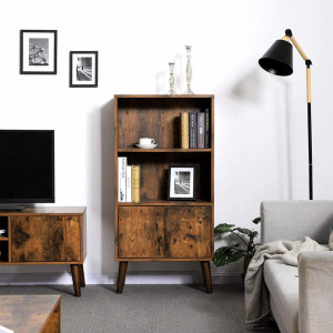 SORAI1 - Rafturi carti, biblioteca stil Industrial, 60 x 30 x 120 cm - Img 2