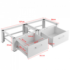 Suport dublu pentru masina spalat, fiecare cu cate 1 sertar - P79595241 - Img 4