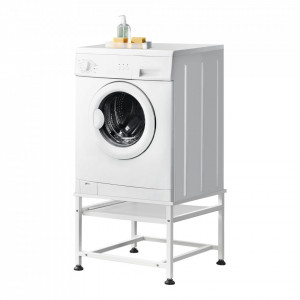 Suport masina de spalat cu raft extensibil 63 x 54 x 41 cm otel/alb - P71891046 - Img 2