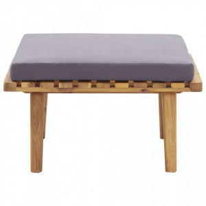 Taburet de gradina cu perna, 60 x 60 x 29 cm, lemn masiv acacia - V46674V - Img 3