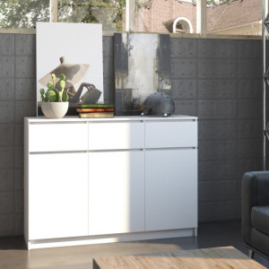 TECOA105 - Comoda 120 x 40 x 97 cm, Alb-Mat - Img 2