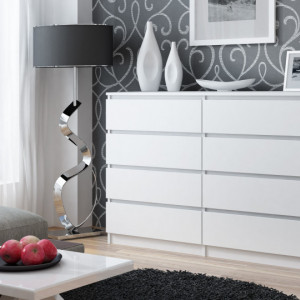 TECOA124 - Comoda 138 x 40 x 97 cm, Alb-Mat - Img 2
