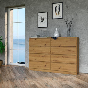 TECOAR109 - Comoda 138 x 40 x 97 cm, Stejar Artisan - Img 8
