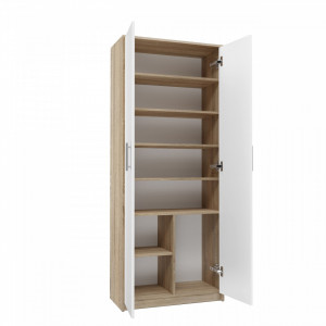 TEDUS-A101 - Dulap, 74 x 35 x 180 cm, Sonoma-Alb, PAL - Img 2