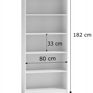 TERAAR109 - Raft, rafturi, biblioteca, 80 x 30 x 182 cm, Stejar Artisan, PAL - Img 4