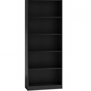 TERAN102 - Raft, biblioteca 60 x 30 x 182 cm, Negru-Mat - Img 2