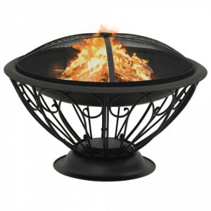 Vatră de foc cu vătrai, 75 cm, oțel, XXL - V311895V