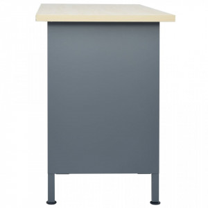 Banc de lucru, negru, 120 x 60 x 85 cm, oțel - V145346V - Img 3