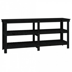 Banc de lucru, negru, 181x50x80 cm, lemn masiv pin - V823658V - Img 1