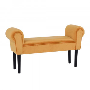 Bancă, băncuţă catifea galbenă, 100 cm - TP230606 - Img 2