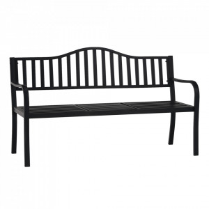 Bancă, băncuță de grădină cu masă, neagră, 150 cm - TP276422 - Img 18