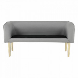 Bancă, băncuţă gri deschis si auriu, 127 cm - TP264317 - Img 14