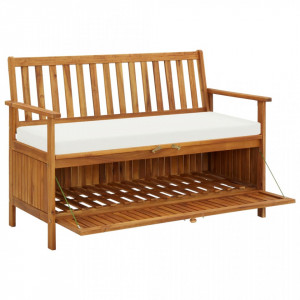 Banca de depozitare gradina 120x63x84 cm lemn masiv salcam XL - V44126V - Img 4