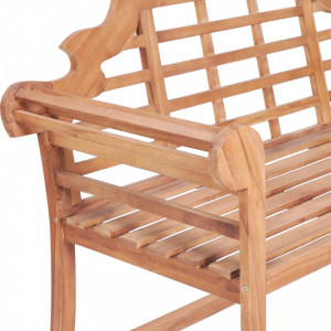 Bancă de grădină, 127x58,5x92,5 cm, lemn masiv de tec - V319152V - Img 4