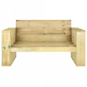 Bancă de grădină, 139 cm, lemn de pin tratat - V318427V - Img 3