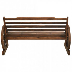 Bancă de grădină, 142 cm, lemn masiv de brad - V313892V - Img 3
