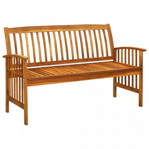 Bancă de grădină cu pernă, 147 cm, lemn masiv de acacia - V312134V - Img 1