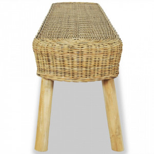 Banca pentru hol, 110 x 35 x 45 cm, ratan natural - V244579V - Img 3