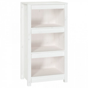 Bibliotecă, alb, 50x35x97 cm, lemn masiv de pin - V821705V