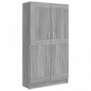 Bibliotecă, gri sonoma, 82,5x30,5x150 cm, lemn prelucrat - V815613V