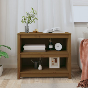 Bibliotecă, maro miere, 80x35x68 cm, lemn masiv de pin - V821677V - Img 3