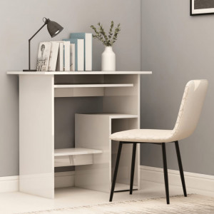 Birou, alb extralucios, 80 x 45 x 74 cm, PAL - V801370V