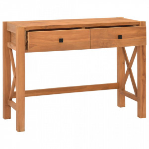 Birou cu 2 sertare, 100x40x75 cm, lemn de tec - V325264V