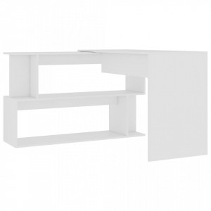Birou de colt, alb, 200 x 50 x 76 cm, PAL - V801098V - Img 4