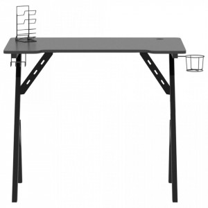 Birou de gaming cu picioare în formă de Y, negru, 90x60x75 cm - V325404V - Img 3