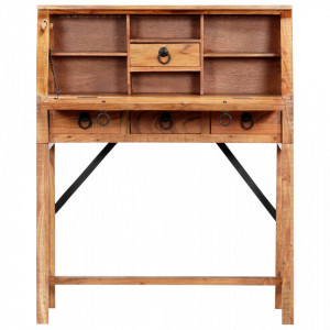 Birou de scris, 90 x 40 x 107 cm, lemn masiv de acacia - V248098V - Img 3