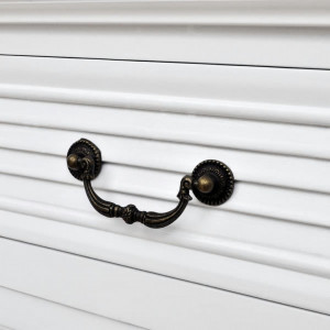 Birou dublu cu piedestal, 140 x 48 x 80 cm, alb - V244370V - Img 3
