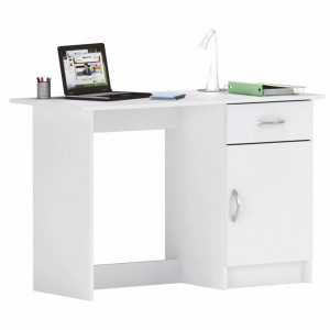 Birou, măsuţă, masă PC, albă, 108 cm - TP42405