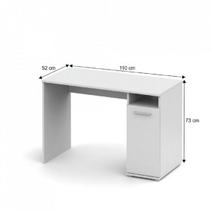 Birou, măsuţă, masă PC albă 110 cm - TP99104 - Img 4