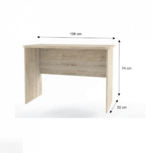 Birou, măsuţă, masă PC, stejar, 108 cm - TP210482 - Img 4