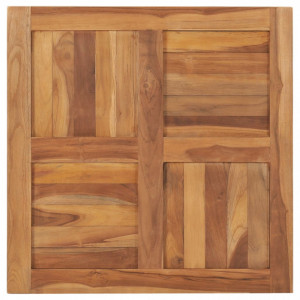 Blat de masa, 70 x 70 x 2,5 cm, lemn masiv de tec - V48989V - Img 3