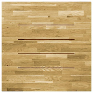 Blat de masa, lemn masiv de stejar, patrat, 23 mm, 80x80 cm - V245988V - Img 2