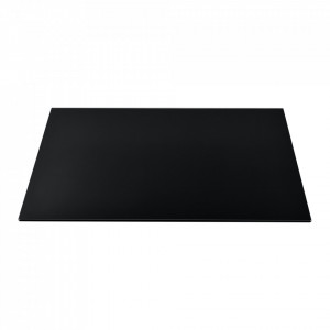 Blat sticla masa/protectie semineu, 100 x 62 cm, ESG sticla securizata, negru - P61988445
