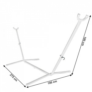Cadru, stand pentru suspendat hamac, alb, 275x100x100 cm - TP267606 - Img 2