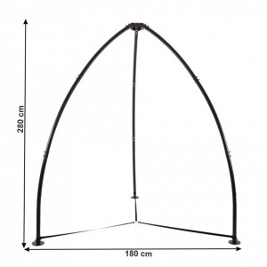 Cadru, stand pentru suspendat scaun, negru, 180x180x280 cm - TP262390 - Img 3